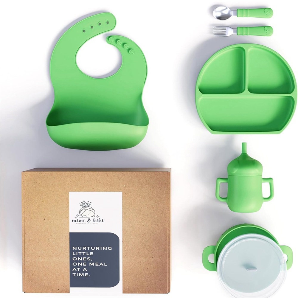 Mimi & Kiki BPA-Free Silicone Baby Feeding Set